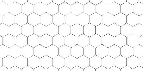 honeycomb white Background ,light and shadow, 3d Hexagonal structure futuristic white background and Embossed Hexagon ,