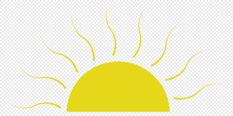 Moon and sun simple line icon. Vector illustration. EPS 10.
