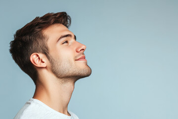 A close up of a man's face