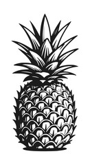 Cartoon Pineapple Drawing Line Vector