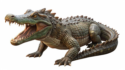 Fototapeta premium aggression, alligator, crocodile, cutout, transparent, backgrounds, hunter, animal, aquatic, tooth, isolate