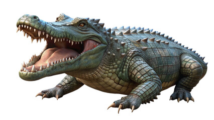 Naklejka premium aggression, alligator, crocodile, cutout, transparent, backgrounds, hunter, animal, aquatic, tooth, isolate