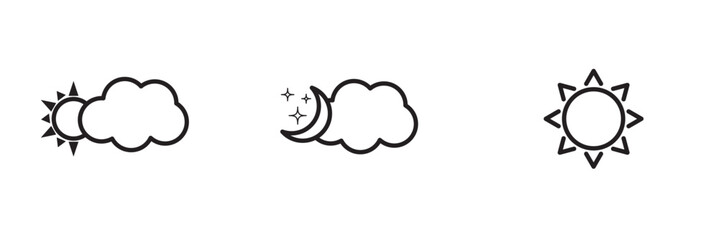 sun and moon icon illustration vector