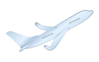 Flying Airplane vector illustration on a white background