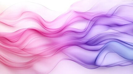 A vibrant wave of pink and purple smoke gracefully flows across the canvas, creating a soft and dreamy atmosphere.