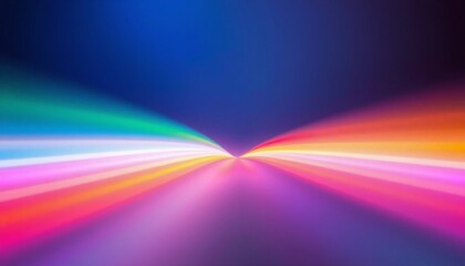 Central convergence of neon gradients creates a vivid colorful display sharply defined against a smooth softly blurred backdrop emphasizing the dynamic interplay of hues