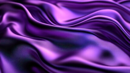 Obraz premium A close-up of flowing purple silk fabric, showcasing its smooth texture and elegant draping.