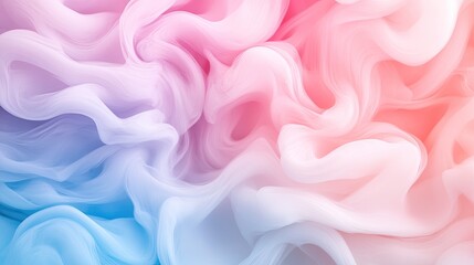 Fototapeta premium Soft, flowing fabric in pastel colors creating a smooth, dreamy background with a delicate touch.
