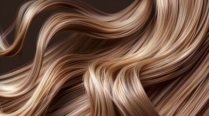 Fototapeta premium Hairstyle, beauty and hair care, long light brown healthy hair texture background for haircare shampoo, hair extensions and hair salon