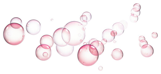 PNG  Pink bubbles floating gracefully.