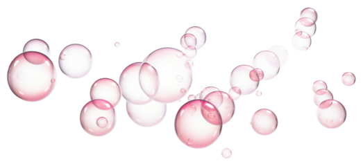 PNG  Pink bubbles floating gracefully.