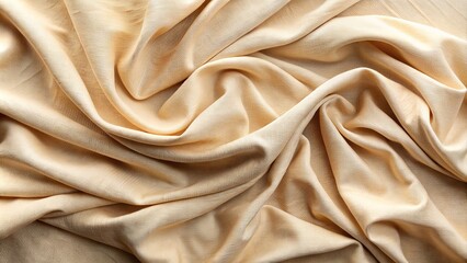 Obraz premium Softly textured, beige fabric background with subtle folds and gentle creases, creating a warm and inviting atmosphere perfect for e-commerce and lifestyle photography.