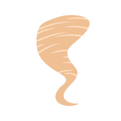 tornado storm funnel. Wind storm, tornado swirl and round vortex spiral.