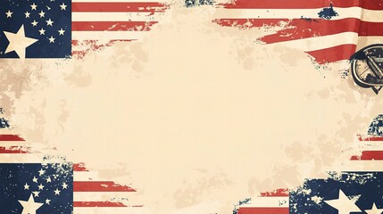 American Flag Background:  Patriotic grunge background with copy space, perfect for honoring Independence Day, Memorial Day, Veterans Day, or any patriotic celebration.  
