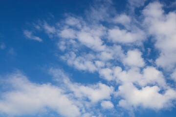 Blue sky and white clouds background. Beautiful blue sky heaven for background. Panorama of sky.