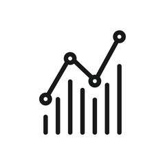 Statistics infographic icon symbol vector 