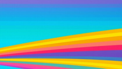 Obraz premium bright solid rainbow stripes arranged horizontally each stripe a different color from red to violet creating a strong and eye-catching striped pattern