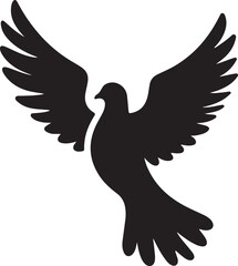 Obraz premium Pigeon icon silhouette vector art illustration