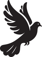 Pigeon icon silhouette vector art illustration