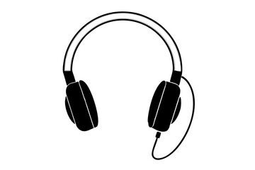 
Headphone, Headphone vector silhouette, earphone icon, vector illustration
