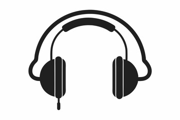
Headphone, Headphone vector silhouette, earphone icon, vector illustration
