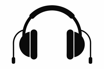 
Headphone, Headphone vector silhouette, earphone icon, vector illustration
