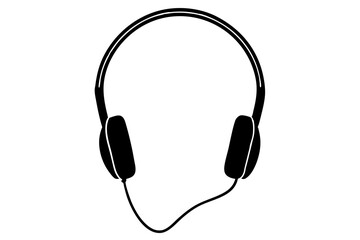 
Headphone, Headphone vector silhouette, earphone icon, vector illustration
