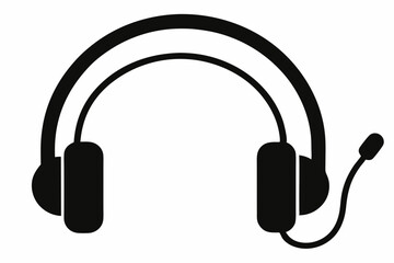 
Headphone, Headphone vector silhouette, earphone icon, vector illustration
