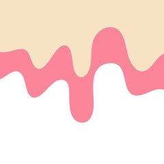 Double Vanilla milk and strawberry ice cream melted