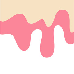 Double Vanilla milk and strawberry ice cream melted