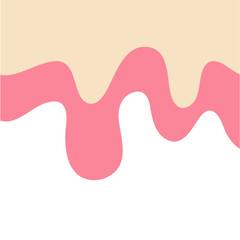 Double Vanilla milk and strawberry ice cream melted