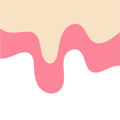 Double Vanilla milk and strawberry ice cream melted