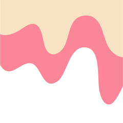 Double Vanilla milk and strawberry ice cream melted