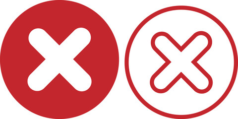 Obraz premium cross icon, reject icon, wrong icon vector