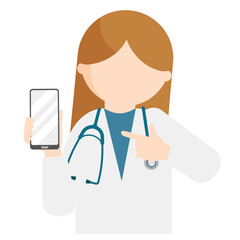 Fototapeta premium Graphic images of doctor in various poses in flat design. transparency background