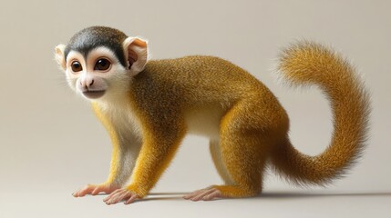 Obraz premium PNG Squirrel Monkey wildlife animal.