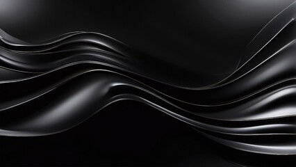 Fototapeta premium Black background with smooth gradient, sleek and polished.