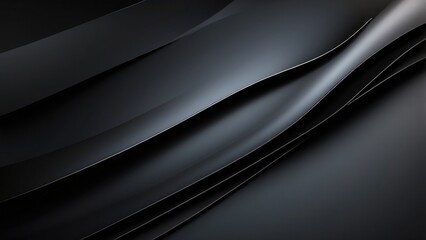 Obraz premium Black background with smooth gradient, sleek and polished.
