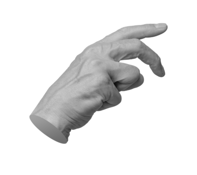 Fingers walking gesture, tickling isolated on white background.