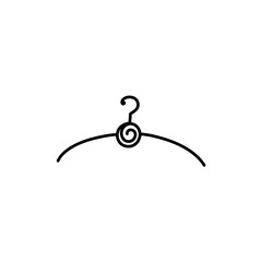 Hanger icon. Cloth hanger, coat or clothes rack icon symbol vector