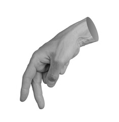 Fingers walking, stepping gesture, tickling isolated on white background.