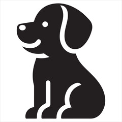  Dog silhouette vector style with white background