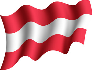 Austria Realistic 3D Waving Flag