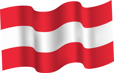 Austria Realistic 3D Waving Flag