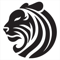 tiger head wild animal logo vector illustration template design
