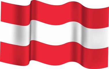 Austria Realistic 3D Waving Flag