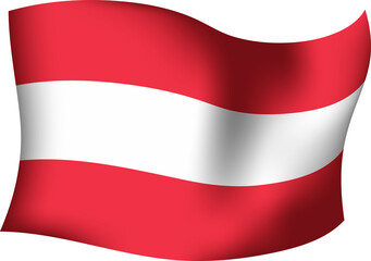 Austria Realistic 3D Waving Flag