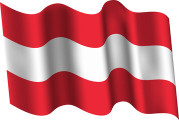 Austria Realistic 3D Waving Flag