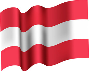 Austria Realistic 3D Waving Flag