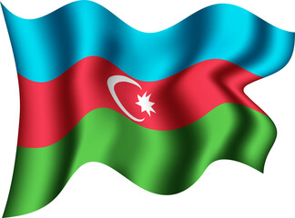 Azerbaijan Realistic 3D Waving Flag